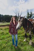 Burgundy Bandana Cardigan