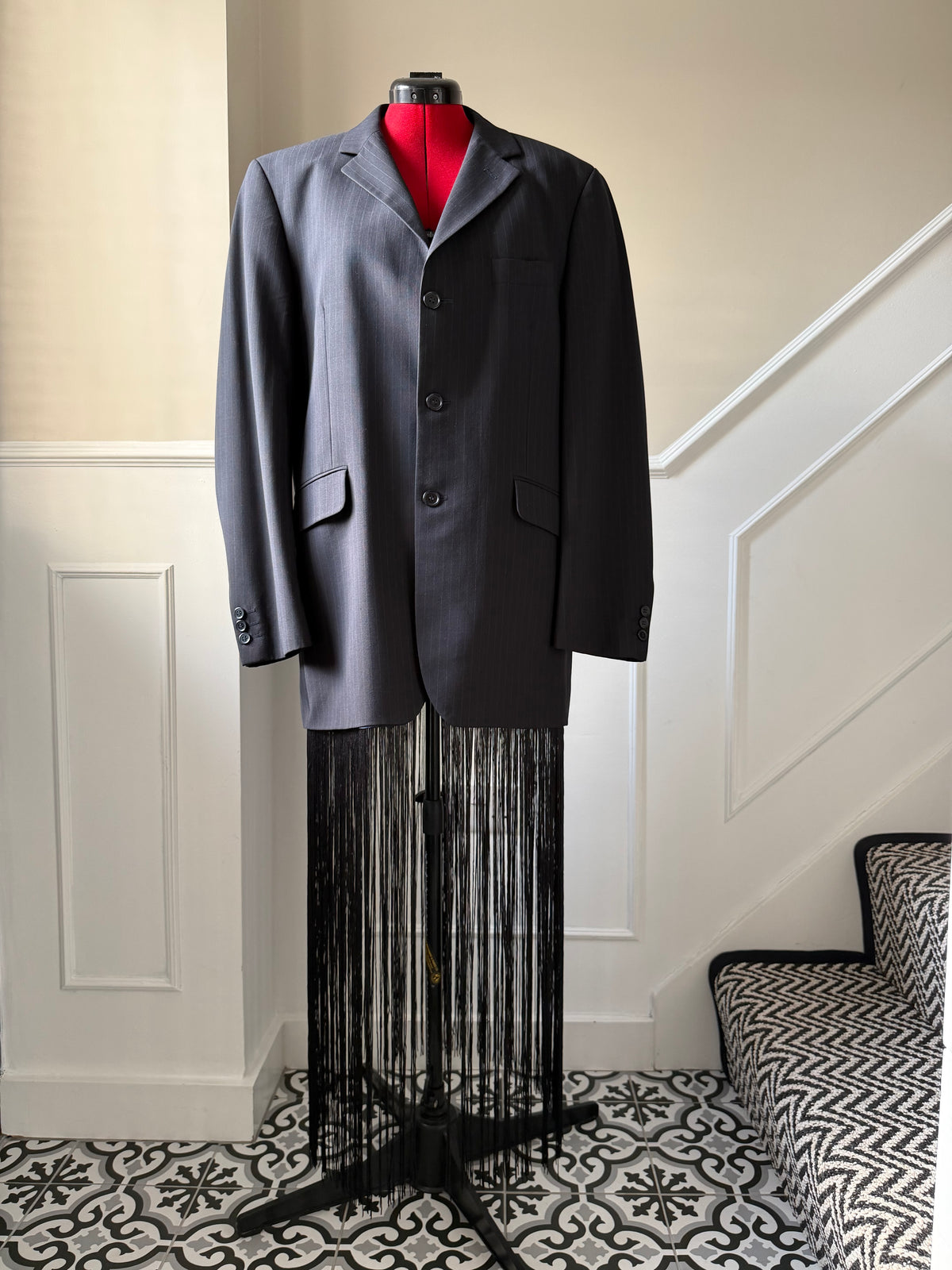 Re-worked fringe blazer